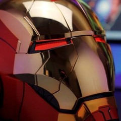 2024 Iron Man MK5 1:1 Helmet Wearable Voice-control Mask Cosplay Golden AUTOKING