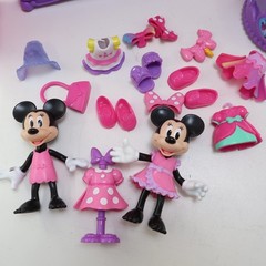 Minnie Mouse Bowtique Dress Up Playset Lot Glam Glow Closet Clothing Shoes Case