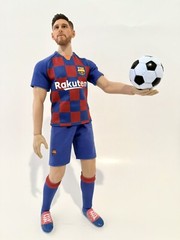 Lionel Messi OOAK Soccer Barcelona INSPIRED 12” POSABLE Display Collectors DOLL
