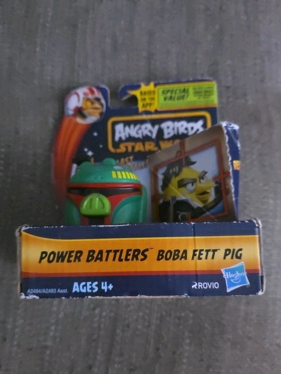 Angry Birds Star Wars BOBA FETT Pig Power Battlers with Removable Target READ