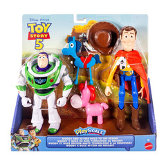 Disney and Pixar Toy Story 5 Woody & Buzz Lightyear Playscale Toy Pack, 7 Inch A