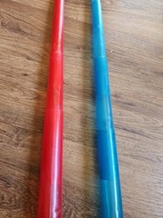 Star Wars LFL 2007 Hasbro Big Red Build A Saber & Obi Wan Kenobi 1999 Blue Saber
