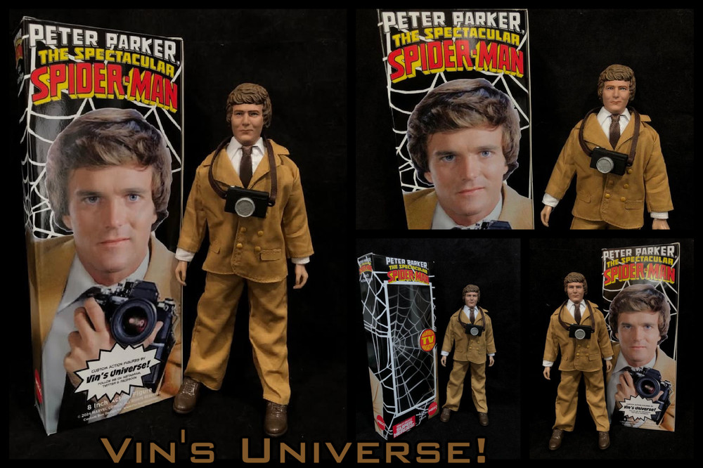 Custom 8″ Mego Nicholas Hammond s Peter Parker Spider-Man Action Figure Boxed