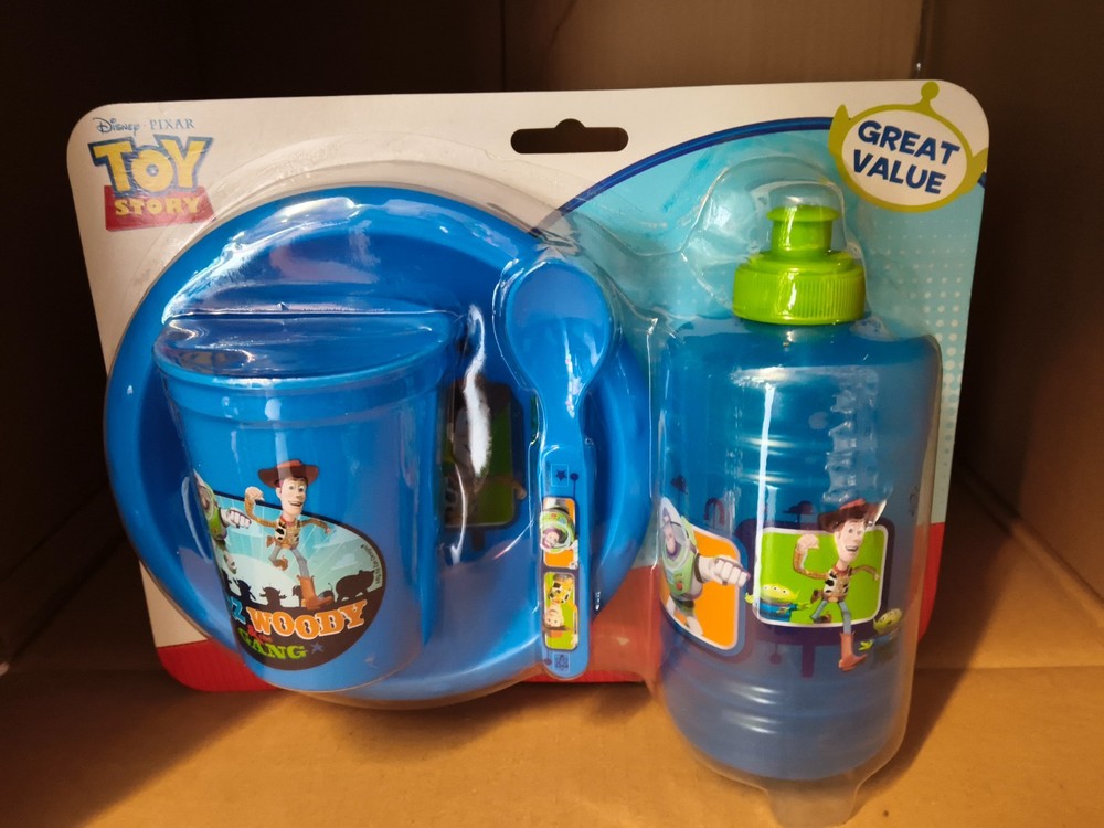 ZAK DISNEY PIXAR TOY STORY KID 4 PIECES BREAKFAST SET 100% ORIGINAL L@@K