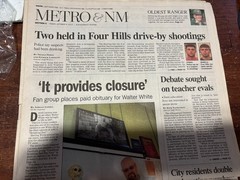 Breaking Bad’s Walter White Obituary Full Newspaper – Albuquerque Journal