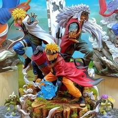 Naruto Jiraiya Minato Naruto Master Apprentice Anime PVC Figure Collectible 40cm