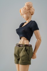 1/12 female summer Top & Shorts set for 6″ SHF Nota Mezco MixMax PHICEN ❶USA❶