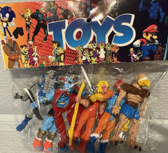 Rare Handmade Mexico ThunderCats Style Bootleg PVC Figures Lot of 6 Vintage 80s
