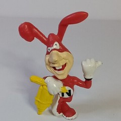 4 Vintage 1980s Dominos Pizza Avoid the Noid Bomb Advertising Mini Figure Set