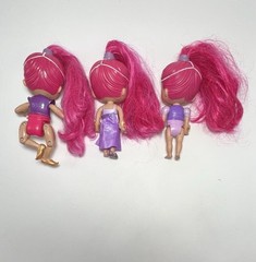 Shimmer And Shine Mattel Shimmer Genie Dolls Pink Hair Lot of 3
