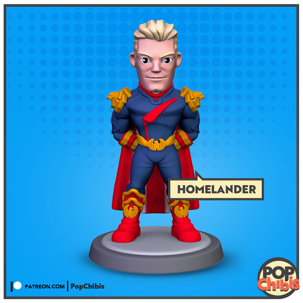 Homelander | POP | CHIBI | 60mm base | 1:20 | 3D print | Model Kit