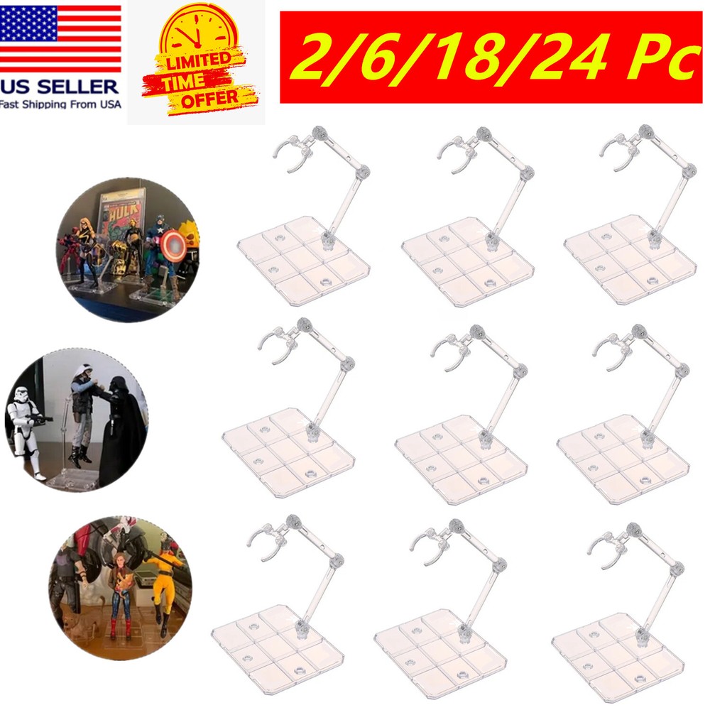 2/6/18/24 Pc HG144 Action Figure Display Holder Base Doll Model Support Stand