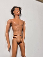 Vtg Barbie KEN Brunette Doll Rooted Hair Articulated Nude 4 Ooak C100