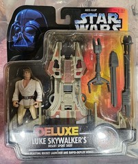 STAR WARS POWER OF THE FORCE DELUXE LUKE SKYWALKER WITH DESERT SPORT SKIFF