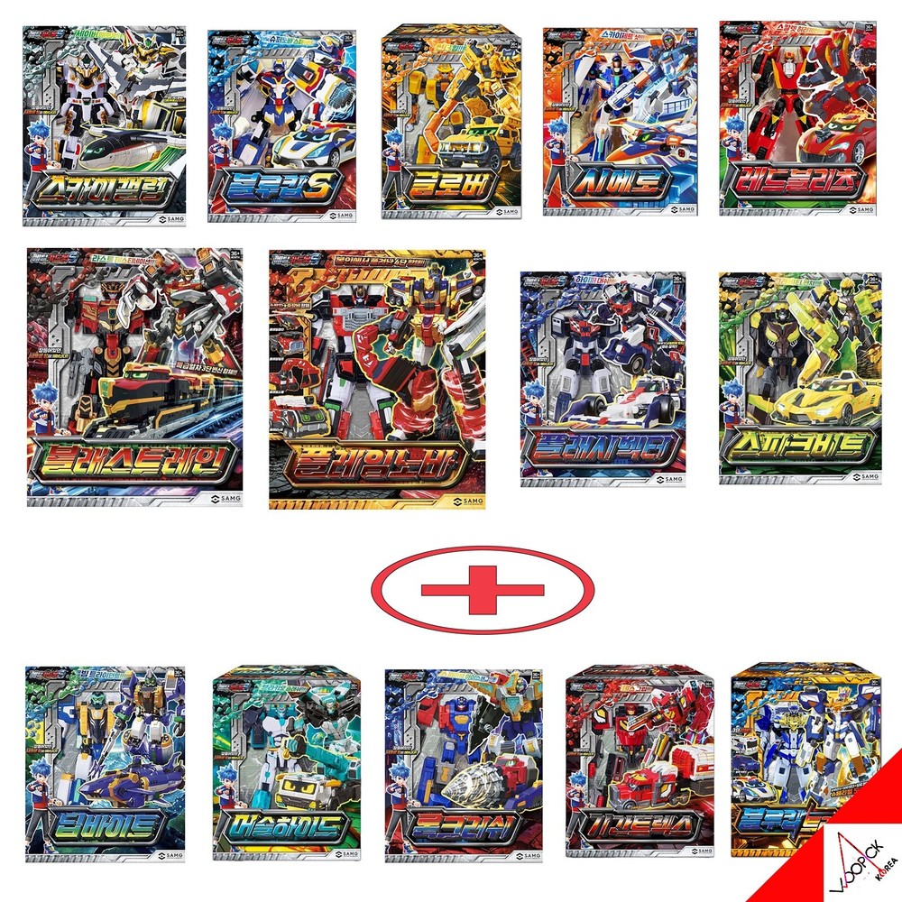 Metal Cardbot S 14-Type Robot Set BLASTRAIN FLAMENOVA SPARKBIT FLASHVECTOR Sky..