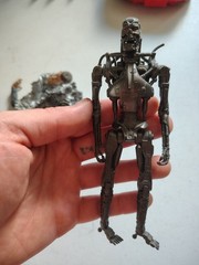 MOVIE MANIACS Vintage T2 T-800 T-1000 Action Figure Modern Black Endoskeleton
