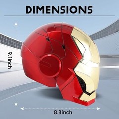 AUTOKING Iron Man MK5 Helmet 2.0 VER. 1:1 Wearable Voice ABS Gold Mask US Ship