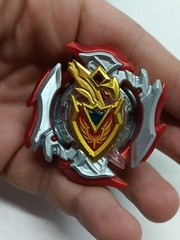 Beyblade B-105 Achilles Burst Auth. Tomy Hasbro red silver gold