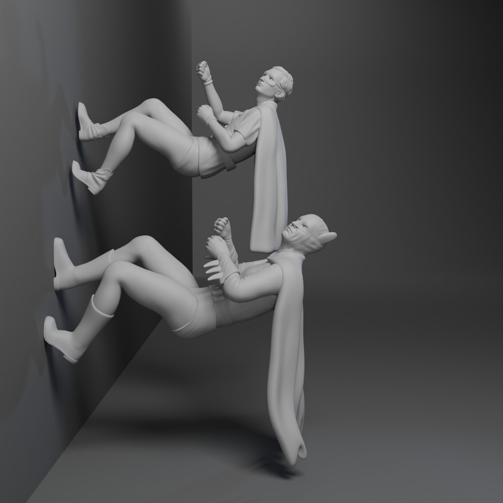 Batman and Robin Climbing – BATMAN TV Show 1960’s 3D printed 2 Figure Set 1:24