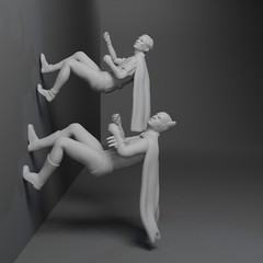 Batman and Robin Climbing – BATMAN TV Show 1960’s 3D printed 2 Figure Set 1:24