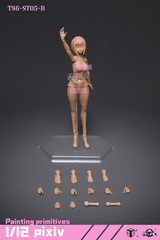 T86-ST05-B: 86Toys 1/12 scale female body (Tan, large chest)