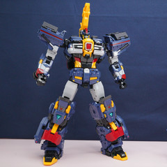 Metal Cardbot W 2 set SolidHorn and NightGriffon, Transforming Korean robot toy