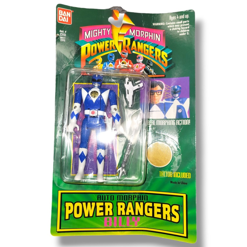 1994 Bandai Auto Mighty Morphin Power Rangers Ranger Figure Action Blue G2U
