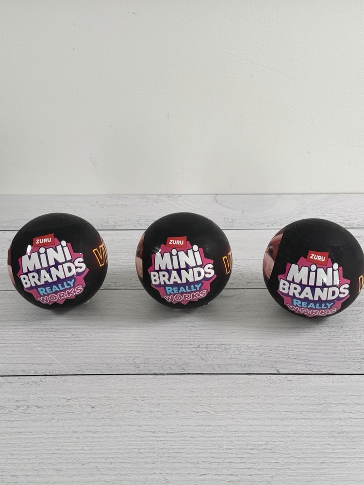 ZURU Mini Brands Really Works Vinyl Lot of 3 Sealed Mystery Capsules NEW
