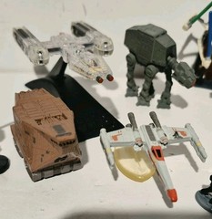 LOT 17 VINTAGE STAR WARS MICRO MACHINES SHIPS FIGURES DARTH VADER LUKE SKYWALKER