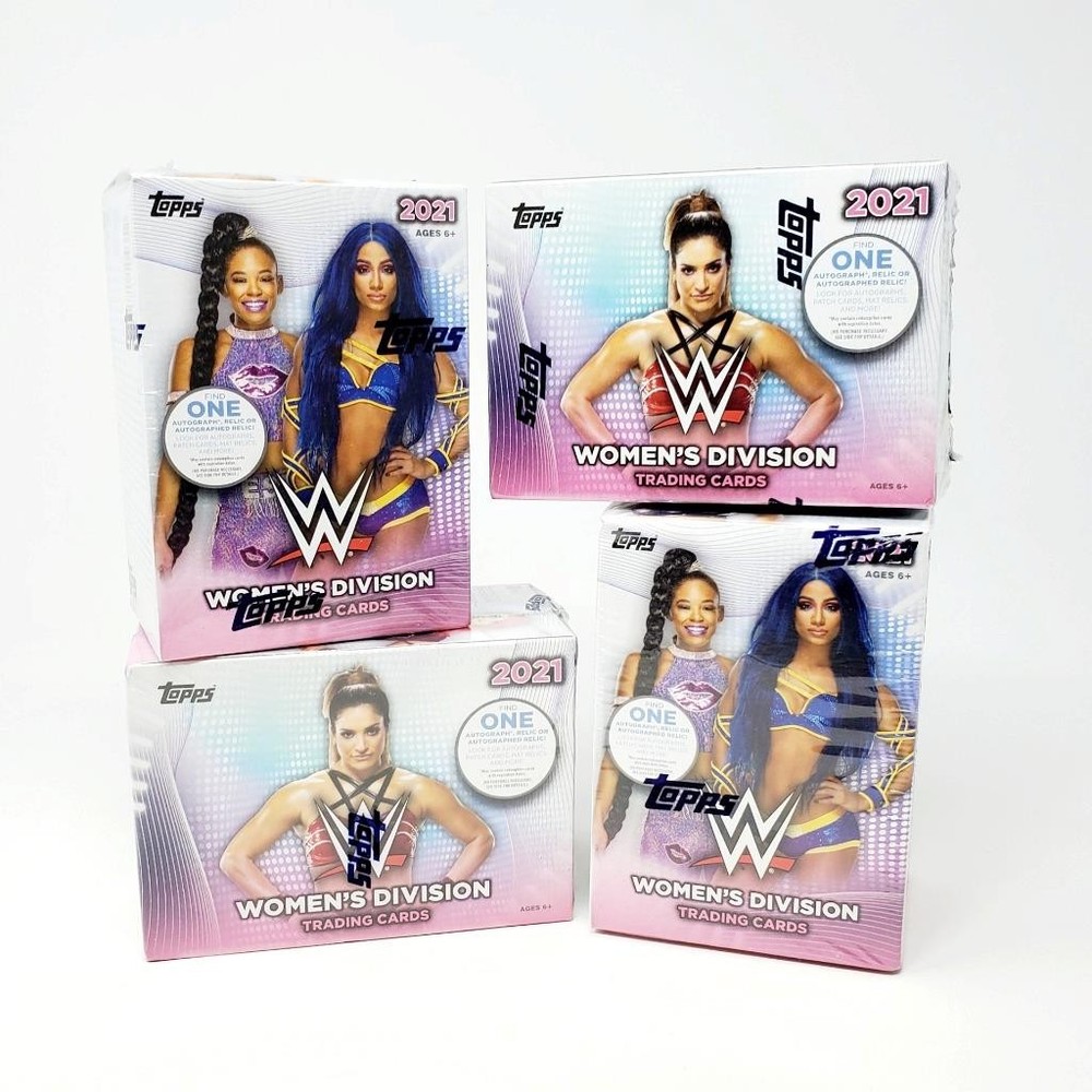 2021 Topps WWE Women’s Division Trading Cards – Lot of 4 Sealed Blaster Boxes
