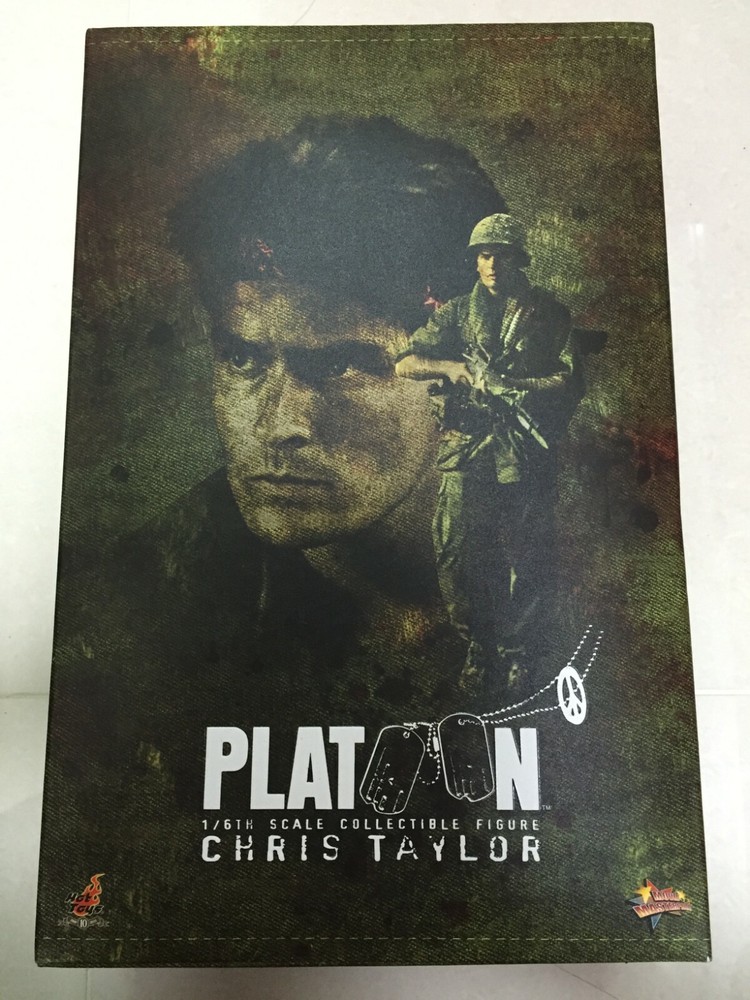 Hot Toys MMS 135 Platoon Chris Taylor Charlie Sheen 12 inch Figure NEW
