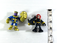 Playskool Marvel Super Hero Adventures Power Up Thanos & Black Widow Figures