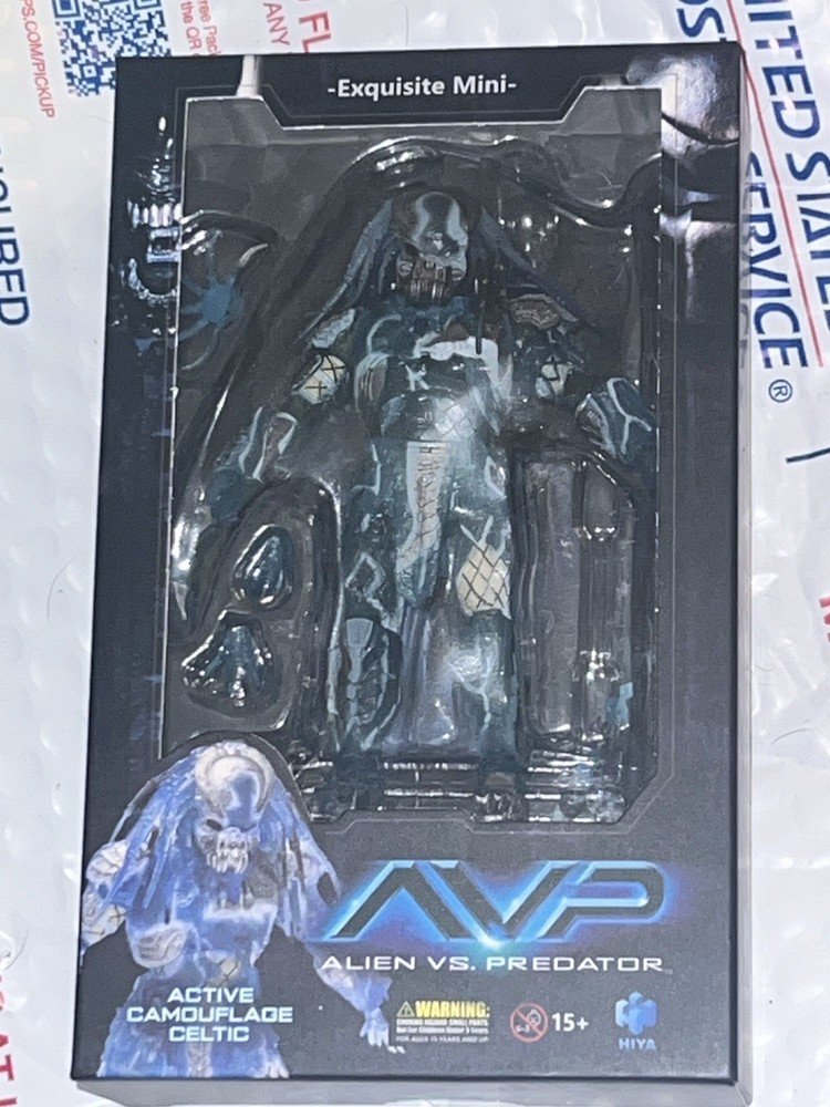Hiya Toys ACTIVE CAMOUFLAGE CELTIC AVP Exquisite Mini Predator Action Figure NEW