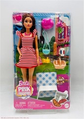 Barbie Pink Passport Paris Doll Set with Clothes & Picnic Accessories