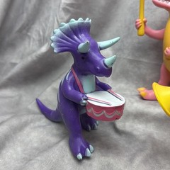 Lot of 5 Ankyo Target Party Animals figures Dinosaurs Purple Pink Red Green B10