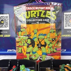 Vintage Playmates TMNT Teenage Mutant Ninja Turtles Case FULL Figures & Weapons