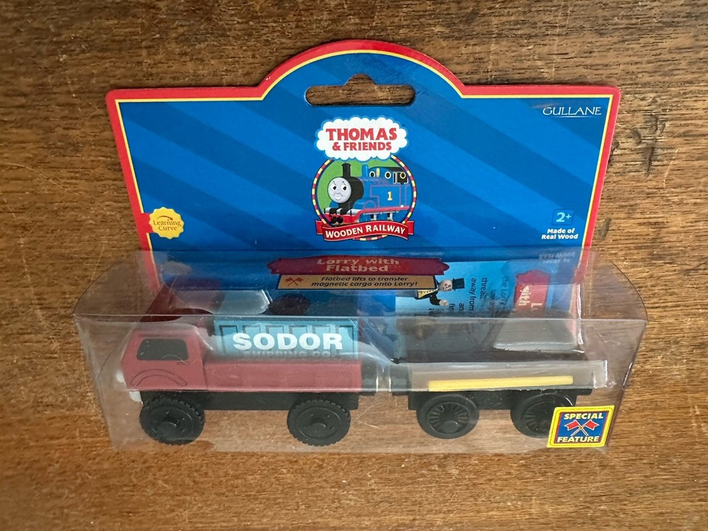2001 Learning Curve Wooden Thomas Train 1st Issue Lorry 1 & Flatbed! New!