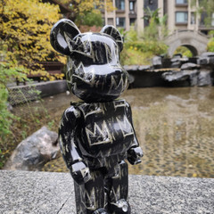 Bearbrick 400% Basquiat 8th Generation Crown 11 in Height Brick Bear Doll Figure