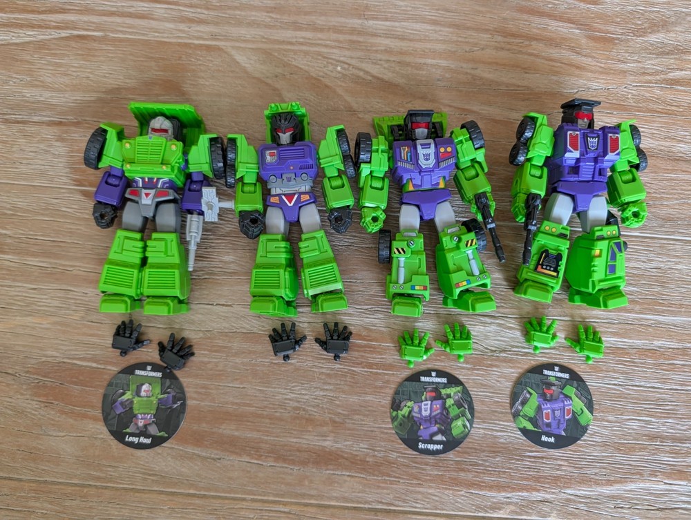 Blokees Transformers Constructicon Galaxy Lot Mixmaster, Long Haul, Hook, Scrapp