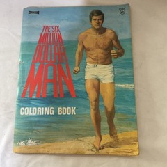 1974 The Six Million Dollar Man Coloring Book Uncolored Artcraft C1832