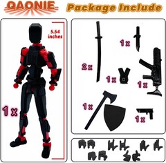 Articulated Action Figure Dummy13 Black 5.54