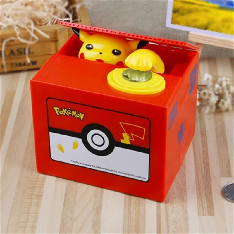 Electronic Piggy Bank Pikachu Style Mischief Coin Stealing Musical Bank New