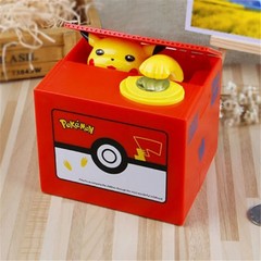 Electronic Piggy Bank Pikachu Style Mischief Coin Stealing Musical Bank New