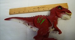 T-Rex Red Roaring Walking Light Up Dinosaur Battery Operated Zuru 12x7x3″