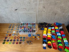 Massive 13 lb Beyblade Lot Metal Fusion Burst Parts Launchers Accessories