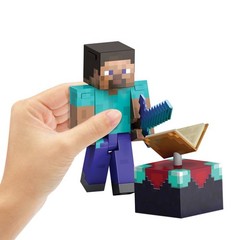 Minecraft Diamond Level Steve Action Figure, 3 Accessories, 5.5-in