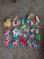 My Little Pony Vintage Hasbro Lot of 18 G1 1980s Unicorn Ponies Hong Kong READ