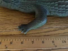 1 Large Realistic Lifelike Foam Alligator 44″ And 1 Soft Rubber Alligator 26″