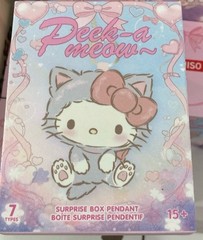 MINISO Sanrio Peek-a-Meow Plush Pendant Single Box