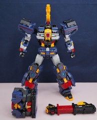 Metal Cardbot W 2 set SolidHorn and NightGriffon, Transforming Korean robot toy